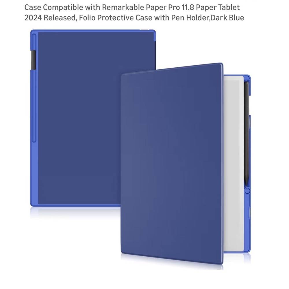 Folio Case for‎ Remarkable Paper Pro 11.8 2024 Tablet Auto Sleep Wake blue